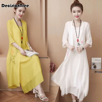 2020 Chinese Dress women elegant retro chinese traditional dress cotton and linen cheongsam female Zen Meditation Tea Dress
2020 Chinese Dress women elegant retro chinese traditional dress cotton and linen cheongsam female Zen Meditation Tea Dress