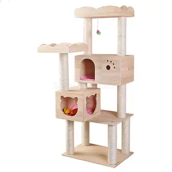 Large cat climbing frame cat litter tree scratching column cat toy jumping platform multi-layer solid wood cat supplies
Large cat climbing frame cat litter tree scratching column cat toy jumping platform multi-layer solid wood cat supplies
