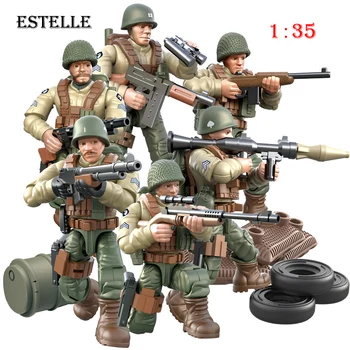 6Pcs World War 2 Soldiers City Military Army WW2 Action Figures 1:35 Model Building Block Bricks Enlightenment Kids Toys Gift
6Pcs World War 2 Soldiers City Military Army WW2 Action Figures 1:35 Model Building Block Bricks Enlightenment Kids Toys Gift