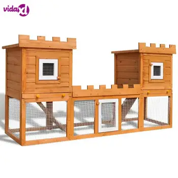 VidaXL Outdoor Large Rabbit Hutch House Pet Cage Double House High-Quality Cages With Two Non-Slip Ladders V3
VidaXL Outdoor Large Rabbit Hutch House Pet Cage Double House High-Quality Cages With Two Non-Slip Ladders V3