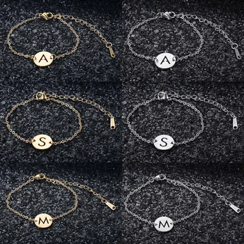 100% 316L Stainless Steel A-Z Initial Name Charm Bracelet Alphabet 26 Letter Dainty Jewelry Bracelets Wholesale Dropshipping
100% 316L Stainless Steel A-Z Initial Name Charm Bracelet Alphabet 26 Letter Dainty Jewelry Bracelets Wholesale Dropshipping