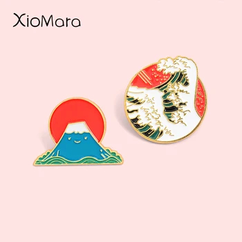 Ocean Sea Wave Mount Fuji Enamel Pins Japanese style Landscape Badge Art Artist Jewelry Brooches Lapel Pin For Friends Gifts
Ocean Sea Wave Mount Fuji Enamel Pins Japanese style Landscape Badge Art Artist Jewelry Brooches Lapel Pin For Friends Gifts