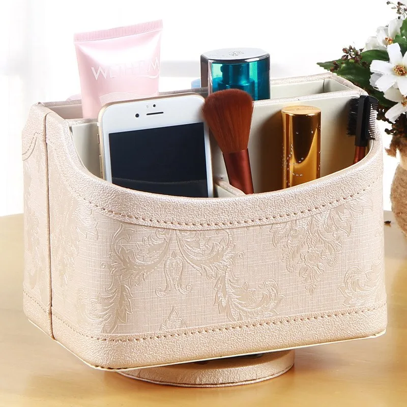 PU Leather Rotating Storage Box Hot Selling Desktop Large Capacity Storage Box Creative Remote Control Cosmetic Shelf Organizer
PU Leather Rotating Storage Box Hot Selling Desktop Large Capacity Storage Box Creative Remote Control Cosmetic Shelf Organizer
