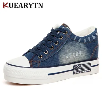 2018 new demin canvas shoes flat fashion trendy comfortable women shoes with platform rubber soles loafers tenis feminino AA074 
2018 new demin canvas shoes flat fashion trendy comfortable women shoes with platform rubber soles loafers tenis feminino AA074