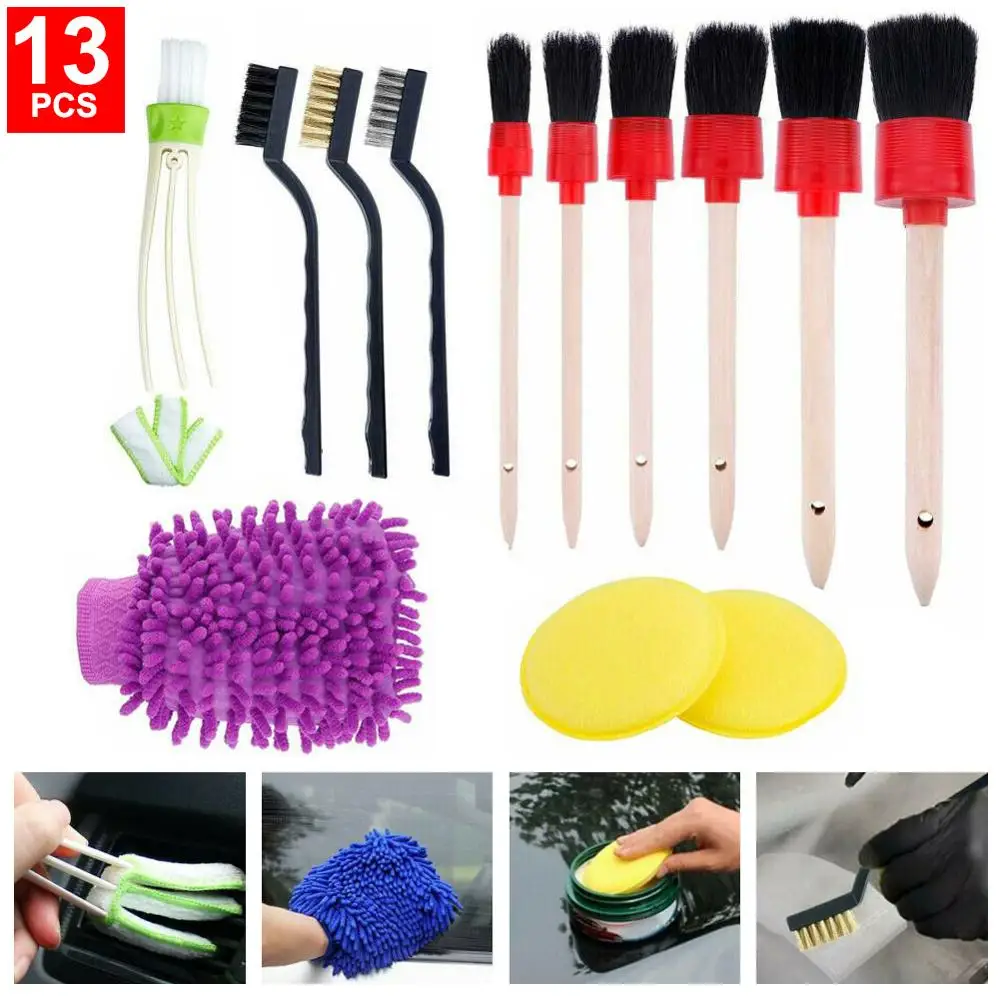 13pc Set Car Detailing Brush Kit Boar Hair Vehicle Auto Interior For Wheel Clean Set
13pc Set Car Detailing Brush Kit Boar Hair Vehicle Auto Interior For Wheel Clean Set