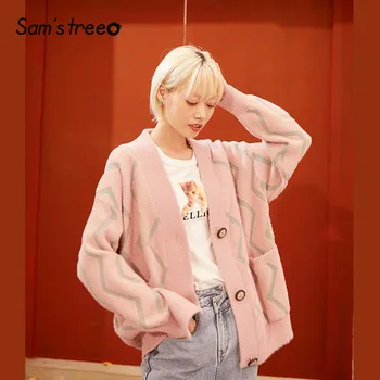 SAM'S TREE Multicolor Striped Single Button Velvet Cardigans Sweater Women 2020 Spring New Pocket Long Sleeve Ladies Daily Tops
SAM'S TREE Multicolor Striped Single Button Velvet Cardigans Sweater Women 2020 Spring New Pocket Long Sleeve Ladies Daily Tops