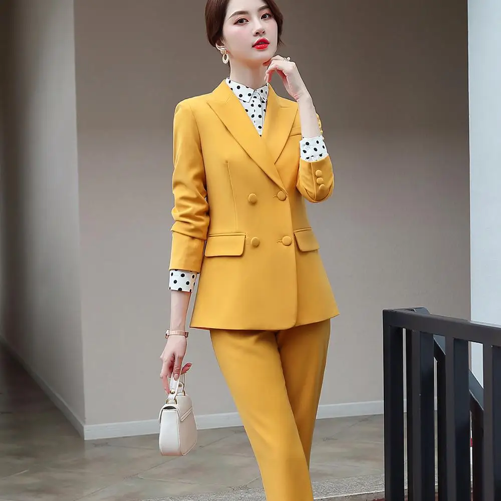 2019 New office work blazer suits of high quality OL women pants suit blazers jackets with trouser two pieces set red pink blue
2019 New office work blazer suits of high quality OL women pants suit blazers jackets with trouser two pieces set red pink blue