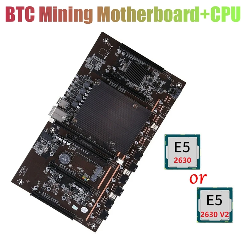 Материнская плата H61 X79 для майнинга BTC с ЦП 5X PCI-E 8X LGA 2011 DDR3 поддержка 3060 3080 GPU |