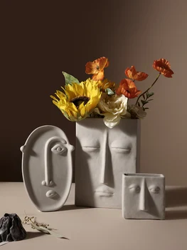 Ins Modern Creative Ceramic Vase Simple Face Living Room Flower Arrangement Porch Art Home Ornament Porcelain Flowers Figurines
Ins Modern Creative Ceramic Vase Simple Face Living Room Flower Arrangement Porch Art Home Ornament Porcelain Flowers Figurines
