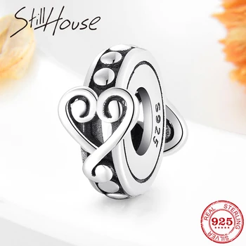 925 Sterling Silver Heart pattern Stopper Bead Charm for Women Fit Original Fine Bracelet Jewelry Making Charms with Silicone
925 Sterling Silver Heart pattern Stopper Bead Charm for Women Fit Original Fine Bracelet Jewelry Making Charms with Silicone