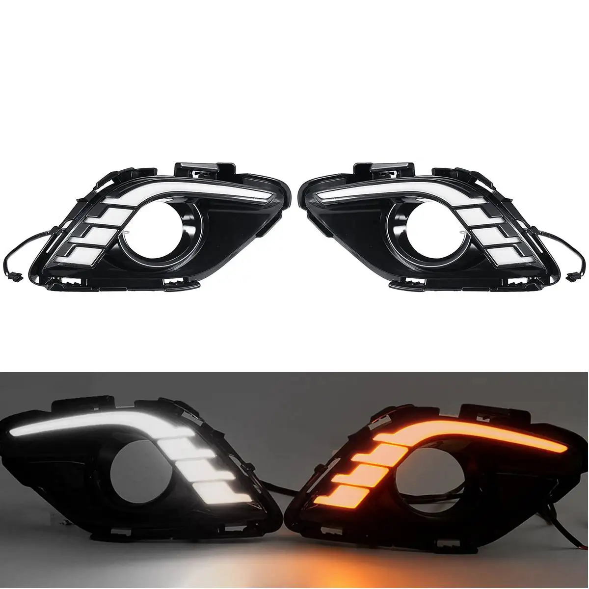 Pair LED DRL Daytime Running Lights Turn Signal Lamp Dual Colors for Mazda 6 Atenza 2013- 2015 White(DRL) + Yellow (Turn Signal)
Pair LED DRL Daytime Running Lights Turn Signal Lamp Dual Colors for Mazda 6 Atenza 2013- 2015 White(DRL) + Yellow (Turn Signal)