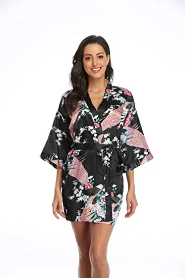 2015 Silk Kimono Robe Bathrobe Women Satin Robe Robe Longue Femme For Women Night Sexy Robes Night Grow For Bridesmaid Summer 2015 Silk Kimono Robe Bathrobe Women Satin Robe Robe Longue Femme For Women Night Sexy Robes Night Grow For Bridesmaid Summer