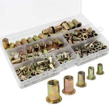 165pcs Set Boxed Plated Color Zinc Flat Head Column Pattern Pull Rivet Nut Threaded Insert Nut Kit M3 M4 M5 M6 M8
165pcs Set Boxed Plated Color Zinc Flat Head Column Pattern Pull Rivet Nut Threaded Insert Nut Kit M3 M4 M5 M6 M8
