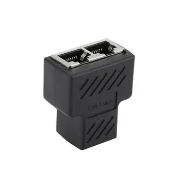 RJ45 LAN Network Splitter Adapter Plug Copper Core black Connector 1 to 2 Port RJ45 Ethernet LAN Network Splitter Extender Plug
RJ45 LAN Network Splitter Adapter Plug Copper Core black Connector 1 to 2 Port RJ45 Ethernet LAN Network Splitter Extender Plug