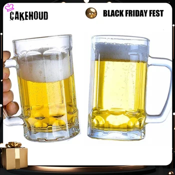 CAKEHOUD Household Glass Beer Mug With Handle Thickened Transparent Crystal Tea Cup Drink Cup Bar Party Supplies Cocktail Glass
CAKEHOUD Household Glass Beer Mug With Handle Thickened Transparent Crystal Tea Cup Drink Cup Bar Party Supplies Cocktail Glass