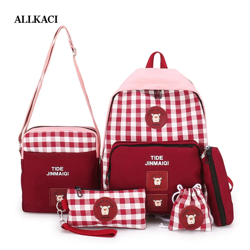 New Canvas Backpack 5 Pcs/set Women School Backpacks Schoolbag for Teenagers Girls Student Book Bag Boys Laptop Satchel 5051
New Canvas Backpack 5 Pcs/set Women School Backpacks Schoolbag for Teenagers Girls Student Book Bag Boys Laptop Satchel 5051