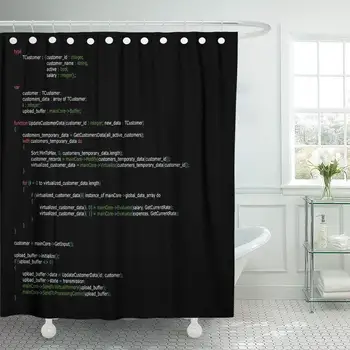 Computer Abstract Program Code Programming and Coding Technology Listing Shower Curtain Waterproof 72 x 72 Inches Set with Hooks
Computer Abstract Program Code Programming and Coding Technology Listing Shower Curtain Waterproof 72 x 72 Inches Set with Hooks