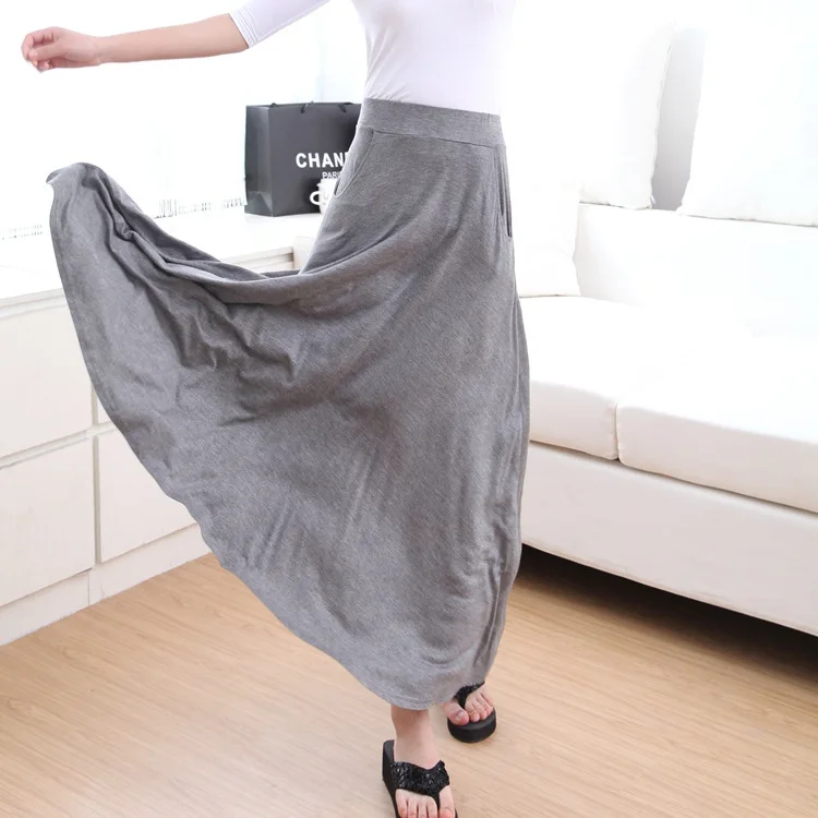 2019 Spring And Summer New Style Modal Skirt Women's Big Hemline Pocket High Waist Skirt A- line Long Skirts Ol Thin Umbrella Sk
2019 Spring And Summer New Style Modal Skirt Women's Big Hemline Pocket High Waist Skirt A- line Long Skirts Ol Thin Umbrella Sk