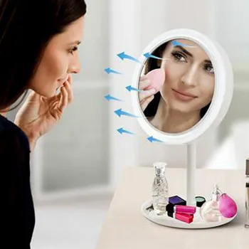 Magnifying LED Touch Screen Makeup Mirror 180 Rotation LED Adjustable Light Table Desktop Cosmetic Makeup Mirror with Fan
Magnifying LED Touch Screen Makeup Mirror 180 Rotation LED Adjustable Light Table Desktop Cosmetic Makeup Mirror with Fan