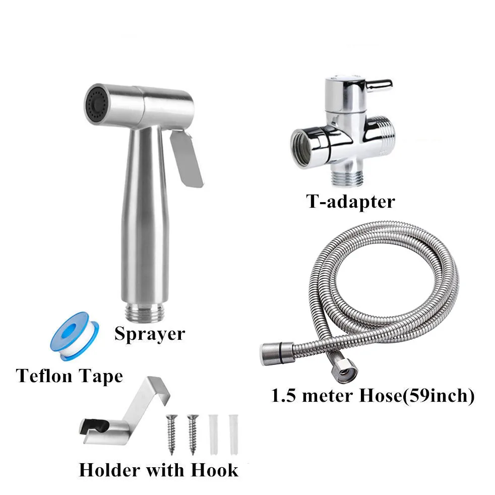Handheld Bidet Sprayer Set Shattaf Tool Portable Abs Personal Hygiene Bathroom Kit Accessory Toilet Attachment with Hose Holder
Handheld Bidet Sprayer Set Shattaf Tool Portable Abs Personal Hygiene Bathroom Kit Accessory Toilet Attachment with Hose Holder
