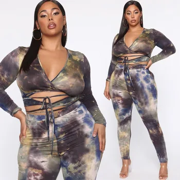 2020 Sexy Two Piece Set Club Bandage Tie-dye printed Crop Top and long pants Bodycon Women 2 Piece Set sexy Casual clothing
2020 Sexy Two Piece Set Club Bandage Tie-dye printed Crop Top and long pants Bodycon Women 2 Piece Set sexy Casual clothing