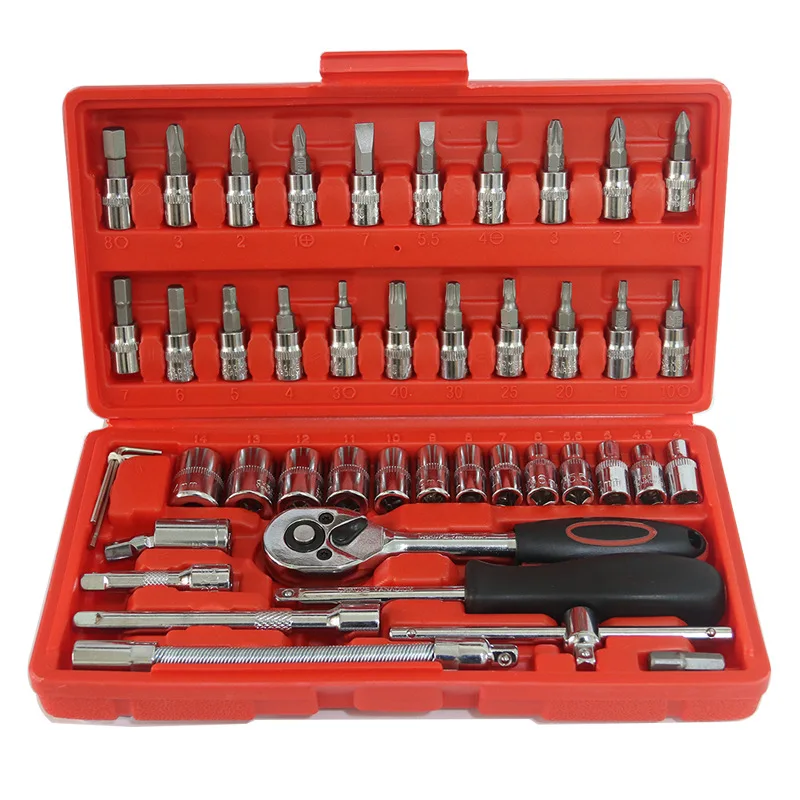 46-Piece Socket Combined Tool Home Xiaofei Manual Wrench Set Auto Repair Auto Maintenance Set Hardware Toolbox
46-Piece Socket Combined Tool Home Xiaofei Manual Wrench Set Auto Repair Auto Maintenance Set Hardware Toolbox