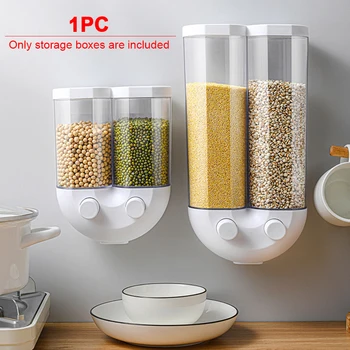Rice Pasta Container Wall Mounted Multifunction Dry Food Dispenser 2 In 1 Kitchen Storage Nuts Large Capacity Cereal Beans Candy
Rice Pasta Container Wall Mounted Multifunction Dry Food Dispenser 2 In 1 Kitchen Storage Nuts Large Capacity Cereal Beans Candy