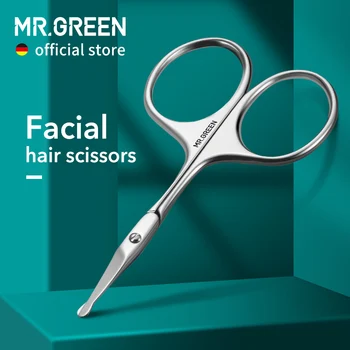 MR.GREEN Facial Hair Scissors Rounded Professional Stainless Steel Mustache Nose Hair Beard Eyebrows Eyelashes Trimming Clippers
MR.GREEN Facial Hair Scissors Rounded Professional Stainless Steel Mustache Nose Hair Beard Eyebrows Eyelashes Trimming Clippers