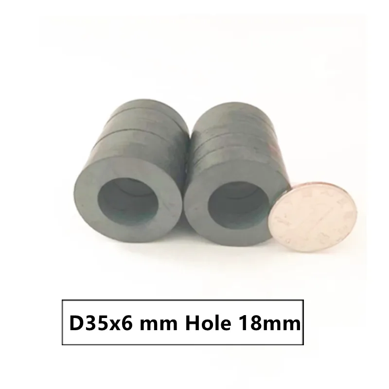 Кольцевой ферритовый магнит 10 шт./лот Y30, отверстие 35*6 мм, постоянный магнит 18 мм, черный круглый динамик 35x6 мм 35-18*6 
Кольцевой ферритовый магнит 10 шт./лот Y30, отверстие 35*6 мм, постоянный магнит 18 мм, черный круглый динамик 35x6 мм 35-18*6