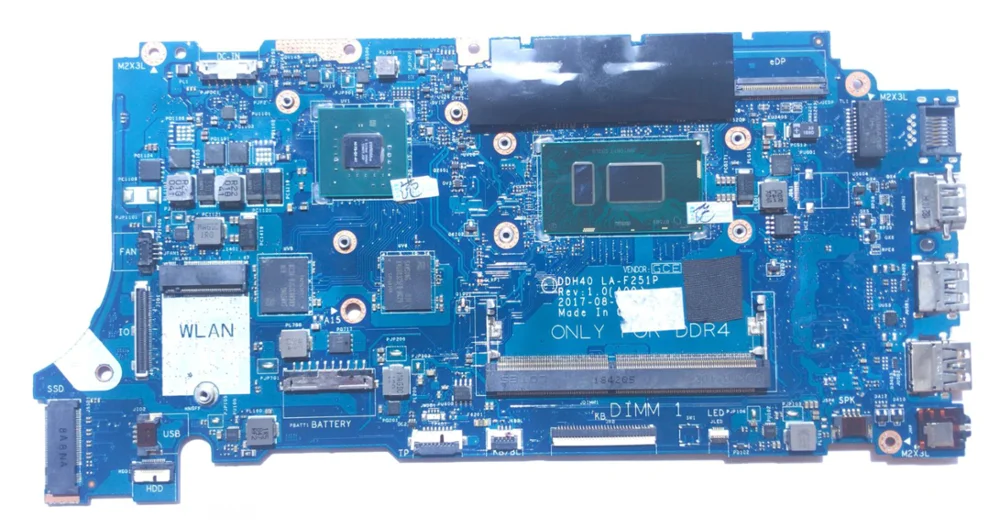 SHELI For DELL Inspiron 7572 7472 Laptop Motherboard DDH40 LA-F251P CN-0TYGH6 CPU I7 8550U GPU MX150 100% Test Work
SHELI For DELL Inspiron 7572 7472 Laptop Motherboard DDH40 LA-F251P CN-0TYGH6 CPU I7 8550U GPU MX150 100% Test Work