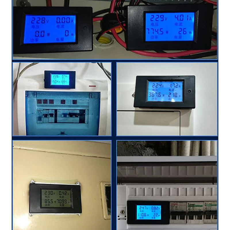100A Plastic AC Digital LCD Display Power Monitor Crystal Voltage Current Power Energy Meter Backlight Overload Alarm Detector
100A Plastic AC Digital LCD Display Power Monitor Crystal Voltage Current Power Energy Meter Backlight Overload Alarm Detector