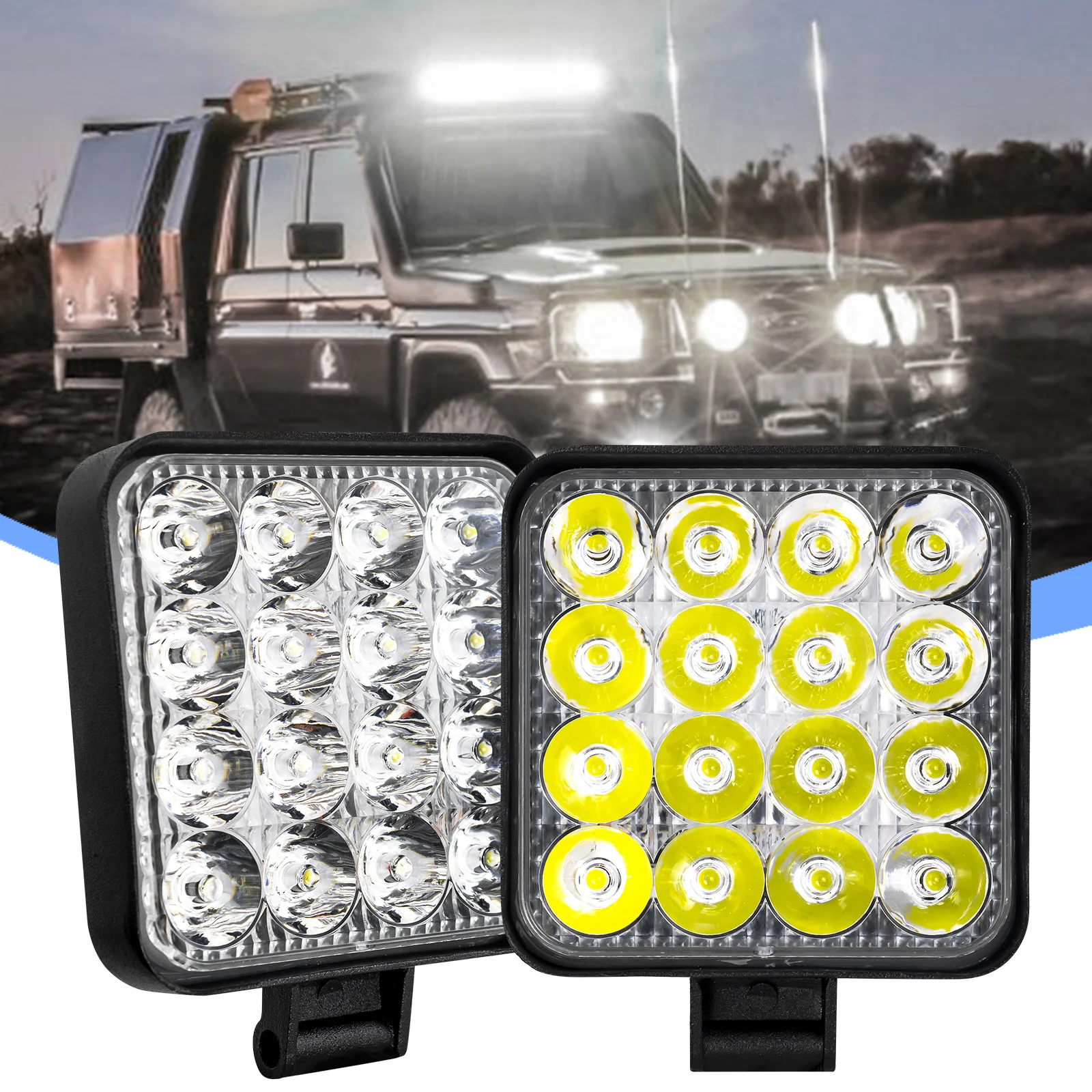 Off-Road Lighting Bar Work LED Light Car 4x4 4WD ATV UTV SUV Truck Trailer Forklift Train Boat Bus Outdoor lighting 48W White 2x
Off-Road Lighting Bar Work LED Light Car 4x4 4WD ATV UTV SUV Truck Trailer Forklift Train Boat Bus Outdoor lighting 48W White 2x
