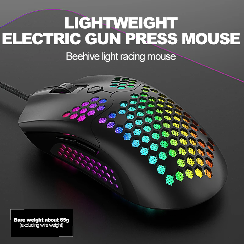 Wired Game Mouse Mouse Breathing RGB Colorful Hollow Honeycomb Shape 12000DPI Gaming Mouse USB Wired Gamer Mice
Wired Game Mouse Mouse Breathing RGB Colorful Hollow Honeycomb Shape 12000DPI Gaming Mouse USB Wired Gamer Mice