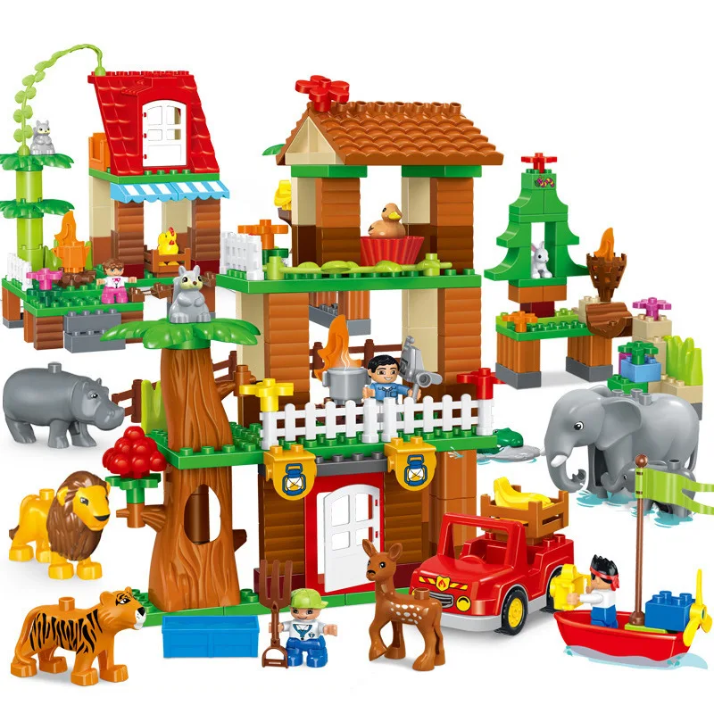 Duplo Building Blocks sets Jungle large size animal blocks DIY Compatible Legoinglys Figures Educational Toys for Baby Kids
Duplo Building Blocks sets Jungle large size animal blocks DIY Compatible Legoinglys Figures Educational Toys for Baby Kids