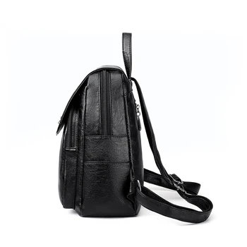 New Soft Leather Backpack Female (Simple Fashion Bag/Cover Anti-Theft Travel Bag) Back Pack 
New Soft Leather Backpack Female (Simple Fashion Bag/Cover Anti-Theft Travel Bag) Back Pack