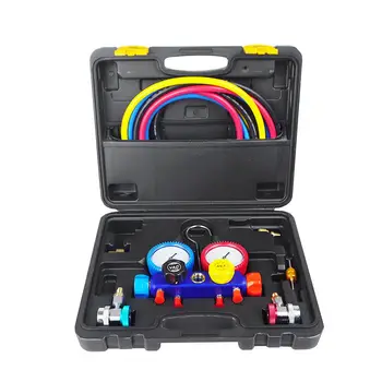 HVAC R410 R134 R22 R407C Refrigeration Charging kit Service Gauge Manifold
HVAC R410 R134 R22 R407C Refrigeration Charging kit Service Gauge Manifold