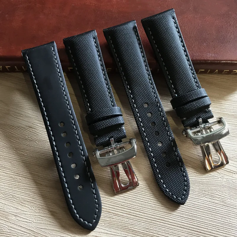 23mm High Quality Surface Nylon Bottom Cowhide Watch Strap Folding Buckle Watchband Fit for Blancpain Fifty Fathoms Watch
23mm High Quality Surface Nylon Bottom Cowhide Watch Strap Folding Buckle Watchband Fit for Blancpain Fifty Fathoms Watch