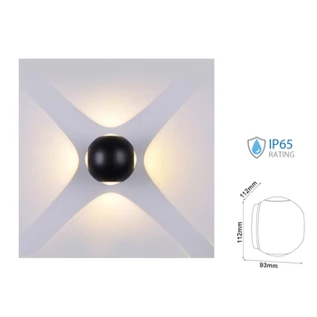 V-TAC LD8553N LED wall sconce lamp spherical ball 4 X1W 4000K black casing lighting 4 sides IP65 SKU-8554
V-TAC LD8553N LED wall sconce lamp spherical ball 4 X1W 4000K black casing lighting 4 sides IP65 SKU-8554