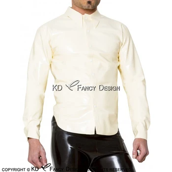 White Sexy Latex Shirt With Buttons At Front Curved Two Side Long Sleeves Turn Down Collar Rubber Top Clothes Clothings YF-0106
White Sexy Latex Shirt With Buttons At Front Curved Two Side Long Sleeves Turn Down Collar Rubber Top Clothes Clothings YF-0106