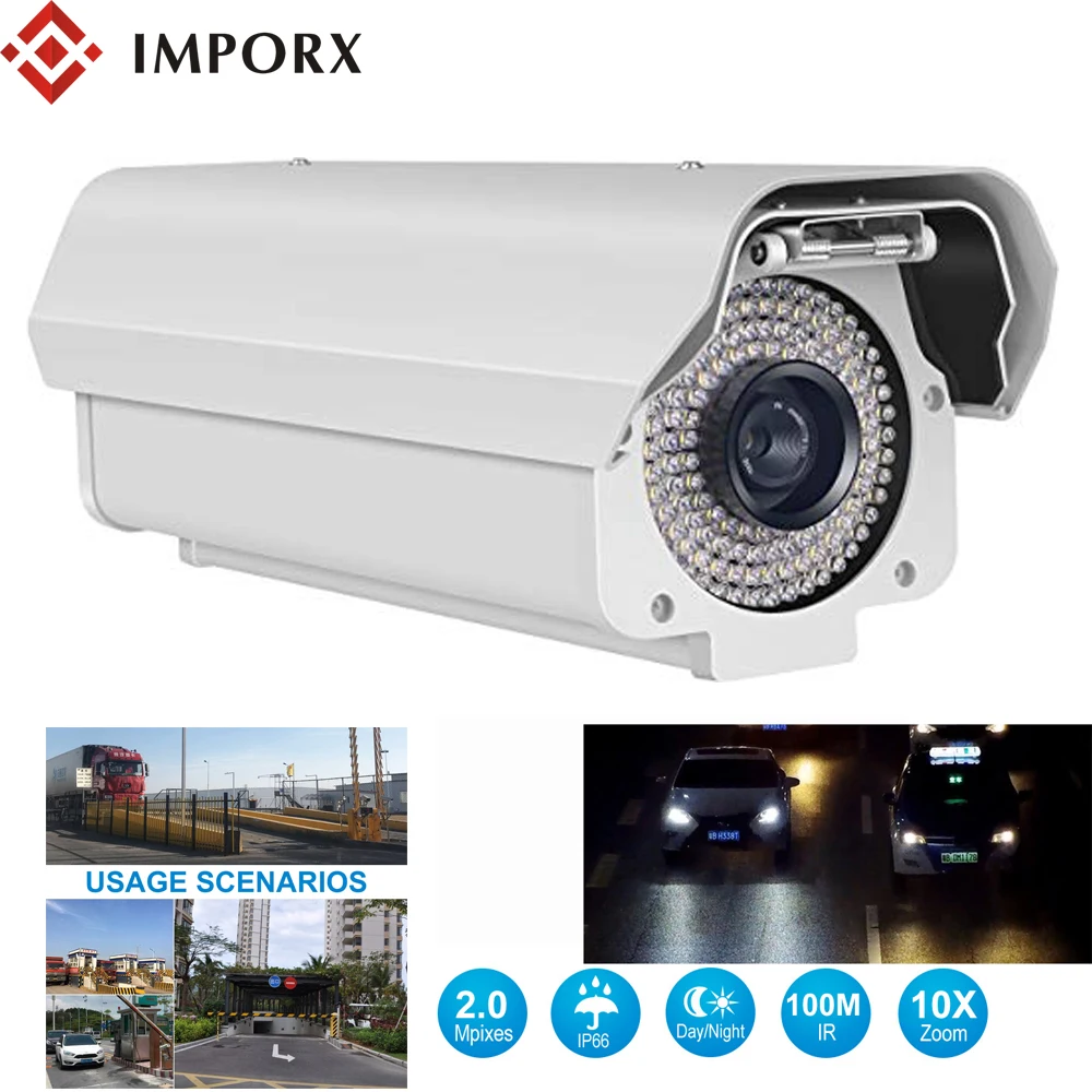 IMPORX Professional 2MP 1080P HD License Plate Recognition IP LPR Camera Outdoor Waterproof IR LED ANPR IP Camera 6-16mm Lens
IMPORX Professional 2MP 1080P HD License Plate Recognition IP LPR Camera Outdoor Waterproof IR LED ANPR IP Camera 6-16mm Lens