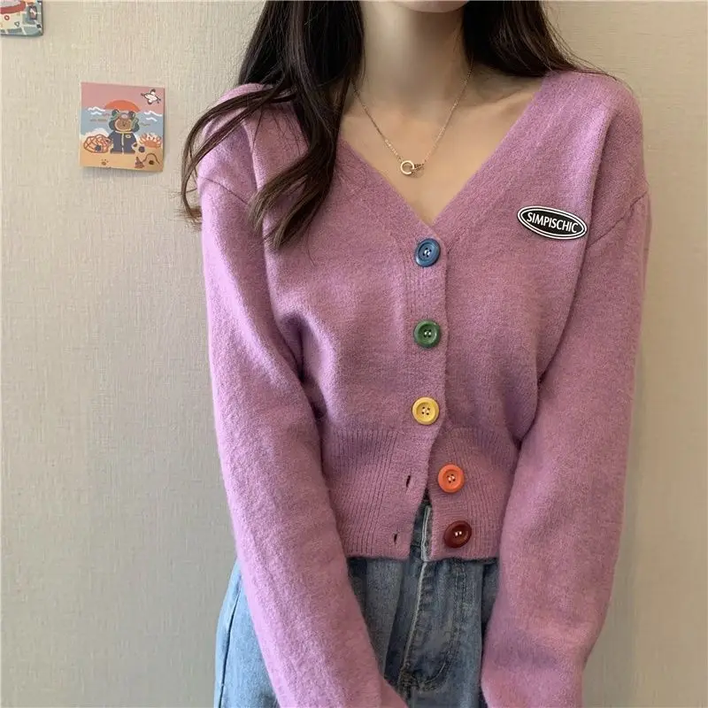 NEW Rainbow button Cardigan Long Sleeve Sweater Loose Over Coat Casual Outwear Cloth Girl Jacket V-neck Tops Clothes for Women
NEW Rainbow button Cardigan Long Sleeve Sweater Loose Over Coat Casual Outwear Cloth Girl Jacket V-neck Tops Clothes for Women
