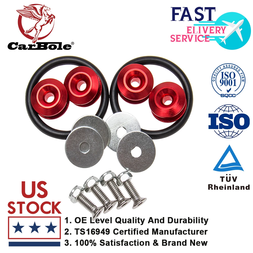 JDM Accessory Universal Quick Release Fasteners Kit Red For Car Bumpers Trunk Fender Hatch Lids Kit
JDM Accessory Universal Quick Release Fasteners Kit Red For Car Bumpers Trunk Fender Hatch Lids Kit