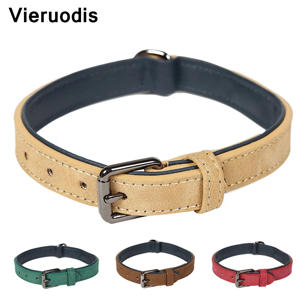Vieruodis Dog Collar Soft and Durable Thicken PU Leather Corgi Labrador Bull Dog Neck Harness Leader for Small Medium Large Dogs
Vieruodis Dog Collar Soft and Durable Thicken PU Leather Corgi Labrador Bull Dog Neck Harness Leader for Small Medium Large Dogs
