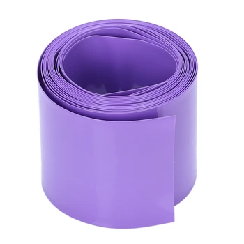 2M 43mm 27mm Dia PVC Heat Shrink Tubing Purple for 1 x 26650 Battery