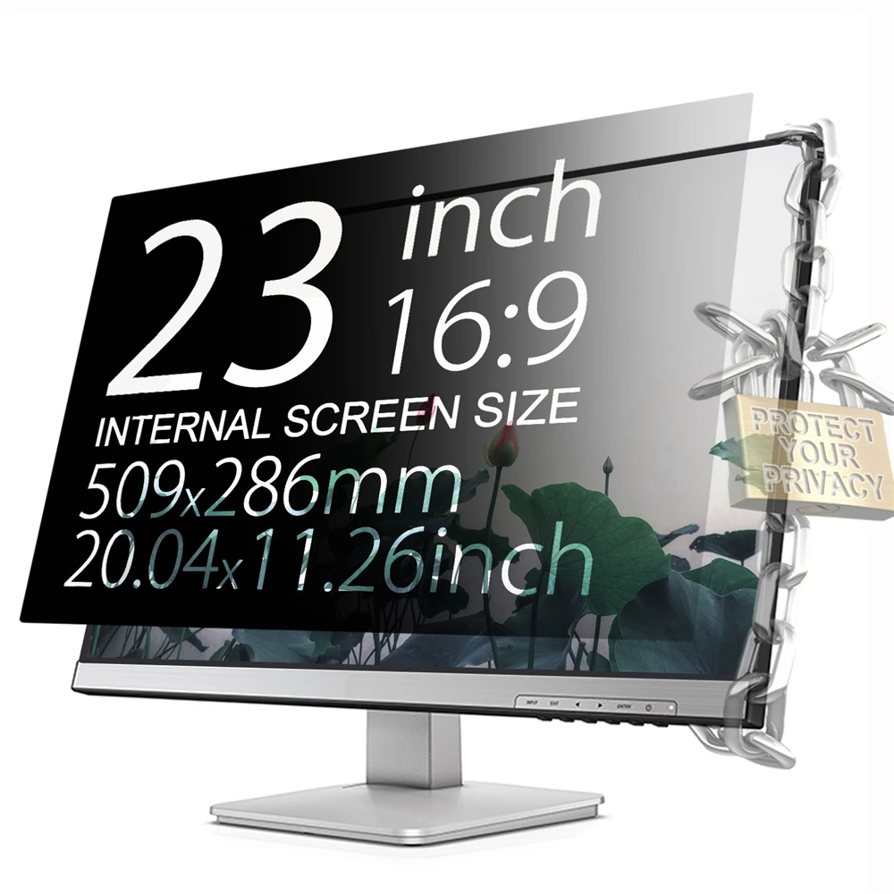 YOSON 23 inch 509mm*286mm Screen Privacy Filters For 16:9 Anti-Glare Monitor Filter Privacy Screen Protector
YOSON 23 inch 509mm*286mm Screen Privacy Filters For 16:9 Anti-Glare Monitor Filter Privacy Screen Protector