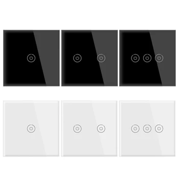 NEW No Neutral Wire Single Fire Switch EU Standard Tempered Glass Switch Panel Wall Light Touch Switch 3 Gang 1 Way Touch Switch
NEW No Neutral Wire Single Fire Switch EU Standard Tempered Glass Switch Panel Wall Light Touch Switch 3 Gang 1 Way Touch Switch