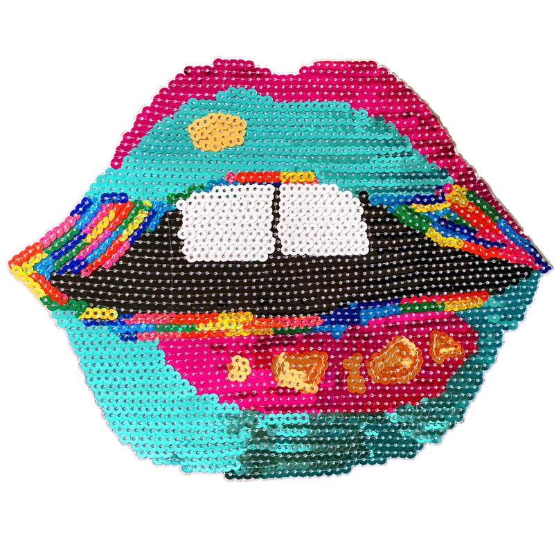 Iron on Patches for Clothing Wholesale Patches Sequins Large Lip Mouth Badge Cloth Patch Sticker Sewing Supplies
Iron on Patches for Clothing Wholesale Patches Sequins Large Lip Mouth Badge Cloth Patch Sticker Sewing Supplies