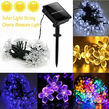 Solar Lamps LED Solar Light String 7M 50LED With Cherry Blossoms Garland Christmas For Wedding Garden Party Cherry Blossom Light
Solar Lamps LED Solar Light String 7M 50LED With Cherry Blossoms Garland Christmas For Wedding Garden Party Cherry Blossom Light