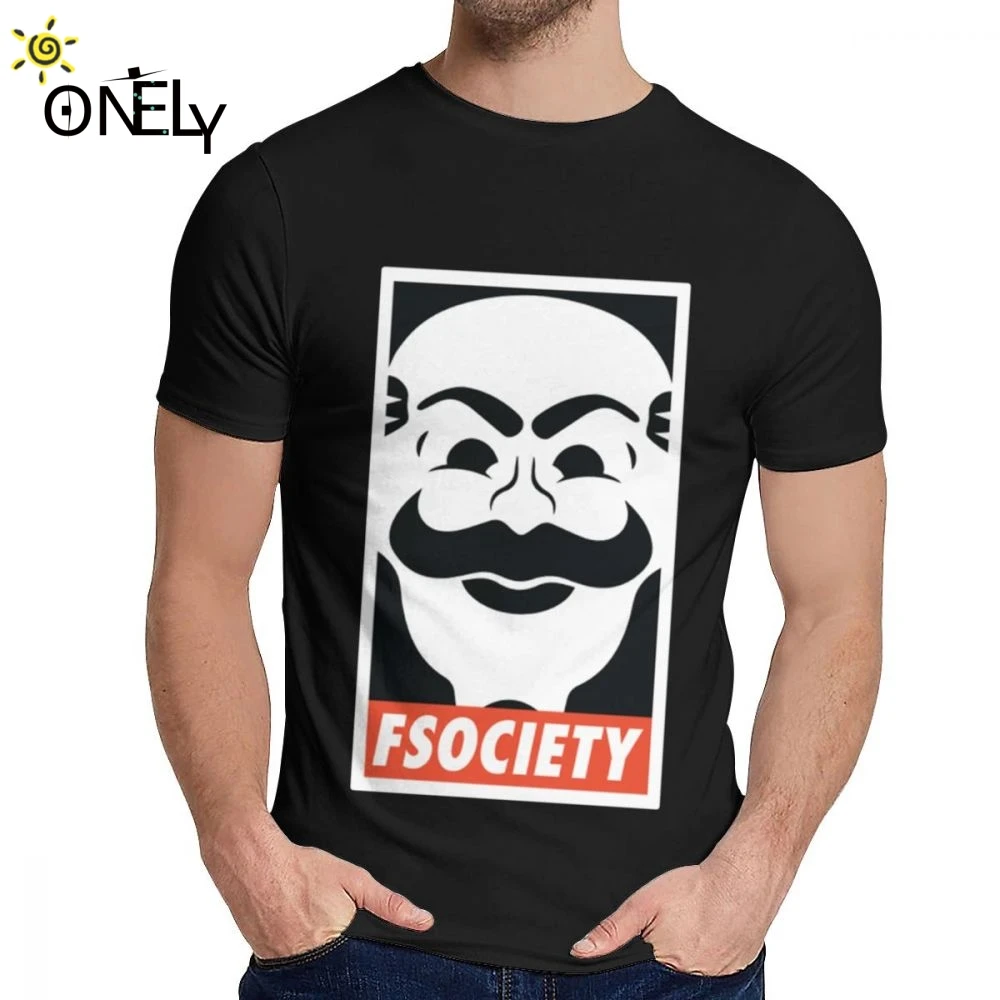 Мужские С О-образным вырезом мистером Робот Fsociety футболка 2019 Новинка для мужчин