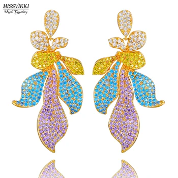 missvikki High Quality Cubic Zirconia Stone Luxury Feather Leaf Pendant Earring Jewelry For Women Actor Dancer Stage Performance
missvikki High Quality Cubic Zirconia Stone Luxury Feather Leaf Pendant Earring Jewelry For Women Actor Dancer Stage Performance